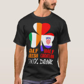 ハーフアイリッシュハーフクロアチア飲St patricks Tシャツ (正面)