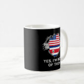 ハーフアメリカハーフコスタリカアメリカ国旗 コーヒーマグカップ (正面右)