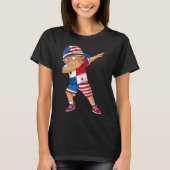 ハーフアメリカハーフパナマの少年キッドパナマ国旗 Tシャツ (正面)