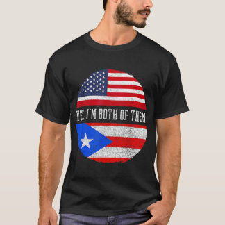 ハーフアメリカハーフプエルトアメリカ国旗プエルト里 Tシャツ