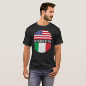 ハーフアメリカンイタリアンハーフ米国国旗の家族遺産 Tシャツ (正面フル)