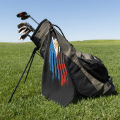 ハーフアメリカン半フィリピン国旗 ゴルフタオル (グリーン)