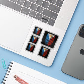 ハーフアメリカン半フィリピン国旗 シール (ノートパソコンとiPhone)