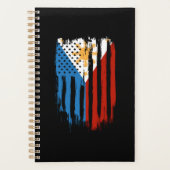 ハーフアメリカン半フィリピン国旗 プランナー手帳 (正面)