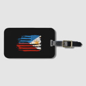 ハーフアメリカン半フィリピン国旗 ラゲッジタグ (正面横)