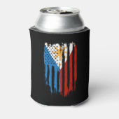 ハーフアメリカン半フィリピン国旗 缶クーラー (缶裏面)