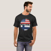 ハーフアメリカン半フィンランドUSA国旗フィンランド Tシャツ (正面フル)