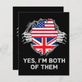 ハーフアメリカン半英国USAイギリス国旗Mens W (正面/裏面)