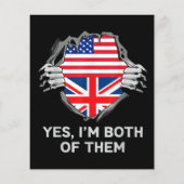 ハーフアメリカン半英国USAイギリス国旗Mens W (裏面)