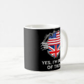 ハーフアメリカン半英国USAイギリス国旗Mens W コーヒーマグカップ (正面右)