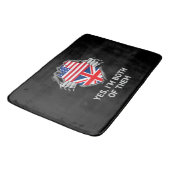ハーフアメリカン半英国USAイギリス国旗Mens W バスマット (アングル)