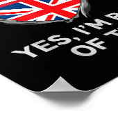 ハーフアメリカン半英国USAイギリス国旗Mens W ポスター (角)