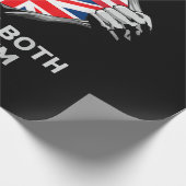 ハーフアメリカン半英国USAイギリス国旗Mens W ラッピングペーパー (角)