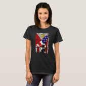 ハーフアメリカ国旗フィリピーノ・ルーツUSA国旗フィリップ Tシャツ (正面フル)