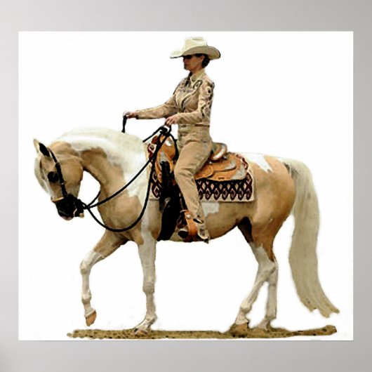 ハーフアラビアンウエスタンプレジャーホースポスタープリント ポスター (正面)