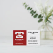 ハーフアンドハーフ(電話) – マルーンと白 名刺 (スタンド正面)