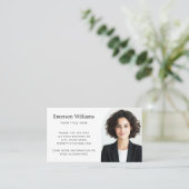 ハーフアーエレガントチ写真とホワイトロカスタムゴ 名刺 (スタンド正面)