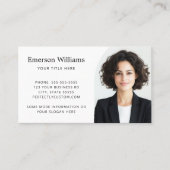 ハーフアーエレガントチ写真とホワイトロカスタムゴ 名刺 (正面)