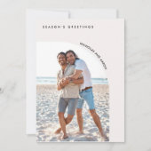 ハーフアーチシンプルクリスマスホリデー写真 シーズンカード (正面)