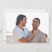 ハーフアーチシンプルクリスマスホリデー写真 シーズンカード (裏面)