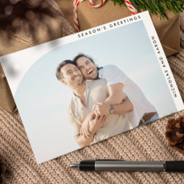 ハーフアーチシンプルクリスマスホリデー2枚の写真 シーズンカード