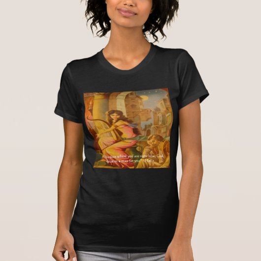 ハーフィズ「神の輪」知恵の引用 Tシャツ (正面)