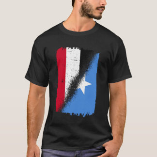 ハーフイエメン ハーフソマリ 旗 イエメン ソマリア デュアル 彼 Tシャツ