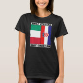ハーフイタリアンクロアチア伝統イタリアクロアチア Tシャツ (正面)