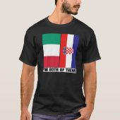 ハーフイタリアンクロアチア伝統イタリアクロアチア Tシャツ (正面)