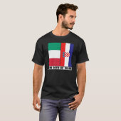 ハーフイタリアンクロアチア伝統イタリアクロアチア Tシャツ (正面フル)