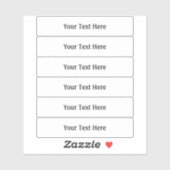 ハーフインチx 3インチ幅の透明ラベル シール (シート)