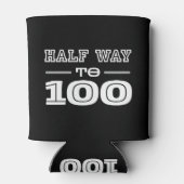 ハーフウェイ100 おもしろい 50歳の誕生日 缶クーラー (裏面)