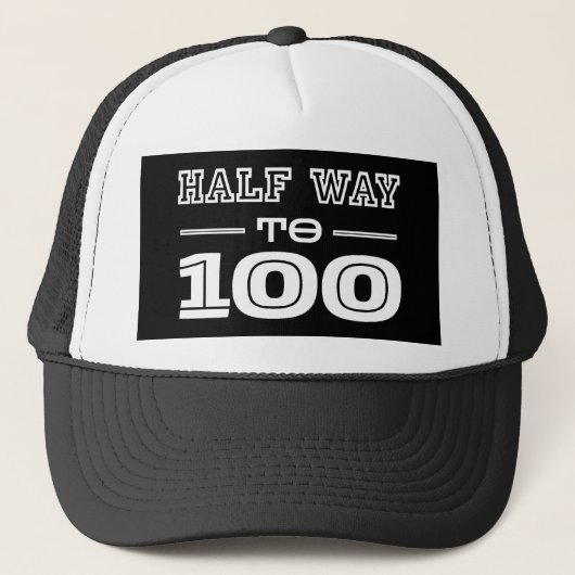 ハーフウェイ100 楽しい50歳の誕生日 キャップ (正面)