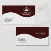 ハーフウェーブクラウン – ダークブラウン330000 名刺 (正面/裏面)