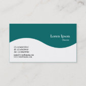 ハーフウェーブクラウン – ティール（緑がかった色）グリーン006666 名刺 (裏面)