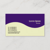 ハーフウェーブモノグラム – クリーム(深い紫) 名刺 (裏面)