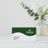 ハーフウェーブモノグラム – ダークグリーン003300 名刺 (スタンド正面)