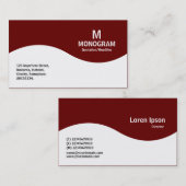 ハーフウェーブモノグラム – ダークマルーン660000 名刺 (正面/裏面)