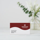 ハーフウェーブモノグラム – ダークマルーン660000 名刺 (スタンド正面)