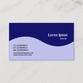 ハーフウェーブモノグラム – ネイビーブルーとパウダーブルー 名刺 (裏面)