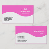 ハーフウェーブモノグラム – ピンクFF66CC 名刺 (正面/裏面)
