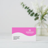 ハーフウェーブモノグラム – ピンクFF66CC 名刺 (スタンド正面)