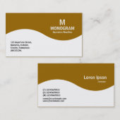 ハーフウェーブモノグラム – ブラウン996600 名刺 (正面/裏面)