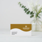 ハーフウェーブモノグラム – ブラウン996600 名刺 (スタンド正面)