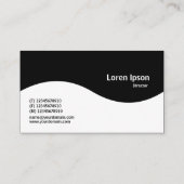 ハーフウェーブモノグラム – ブラック（プラチナ） 名刺 (裏面)