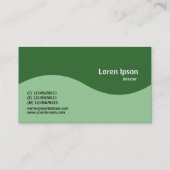 ハーフウェーブモノグラム – 緑2F6B2D付きフェードグリーン 名刺 (裏面)