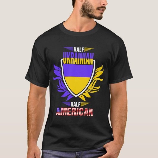 ハーフウクライナハーフアメリカTシャツ Tシャツ (正面)