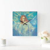 ハーフエンジェル姿バイビンセント・ヴァン・ゴッホ スクエア壁時計 (ホーム)