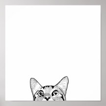 ハーフキャット顔ラインアート