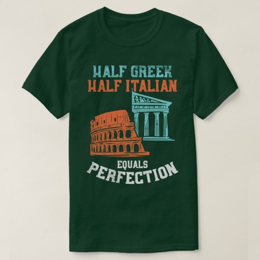 ハーフギリシャイタリアン半 Tシャツ (デザイン正面)
